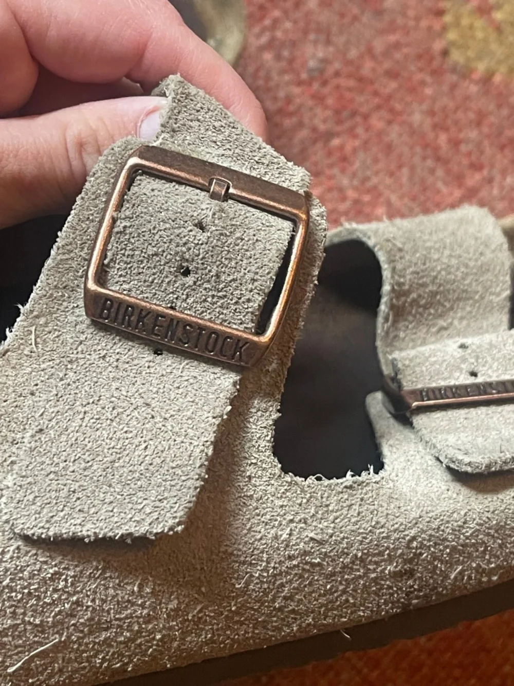 Birkenstock Arizona Taupe Suede Sandals size 43